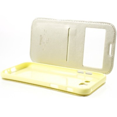 Roar Noble atverčiamas Samsung Galaxy A7 2017 (A720) auksinis odinis dėklas / Priedai.lt