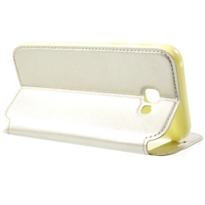 Roar Noble atverčiamas Samsung Galaxy A7 2017 (A720) auksinis odinis dėklas / Priedai.lt