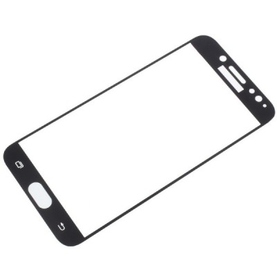 Samsung Galaxy J7 2017 (J730) Calans Tempered Glass melns ekrāna aizsargstikls / Vacins.lv