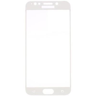 Samsung Galaxy J7 2017 (J730) „Calans“ 9H Tempered Glass sustiprintos apsaugos baltas pilnai dengiantis apsauginis ekrano stikla