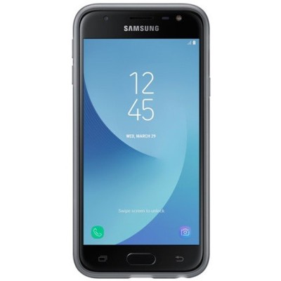 Samsung Galaxy J3 2017 (J330) kieto silikono TPU juodas dėklas - nugarėlė / Priedai.lt