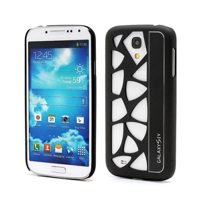Samsung Galaxy S IV modernus juodas dėklas (dėkliukas, nugarėlė) / Priedai.lt