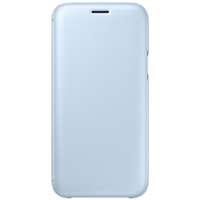 Samsung Galaxy J5 2017 (J530) oficiāls Wallet Cover atvērams gaiši zils ādas maciņš (maks) / Vacins.lv