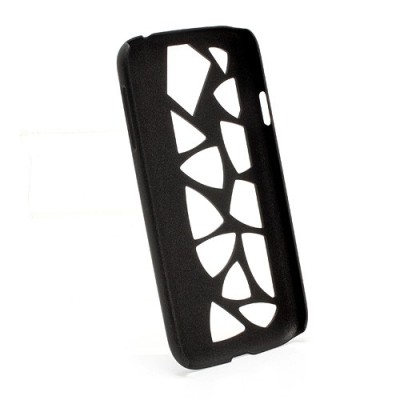 Samsung Galaxy S IV modernus juodas dėklas (dėkliukas, nugarėlė) / Priedai.lt