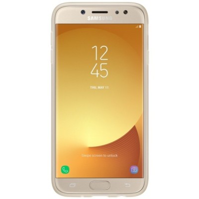 Samsung Galaxy J7 2017 (J730) cieta silikona (TPU) zelta apvalks / vacins.lv