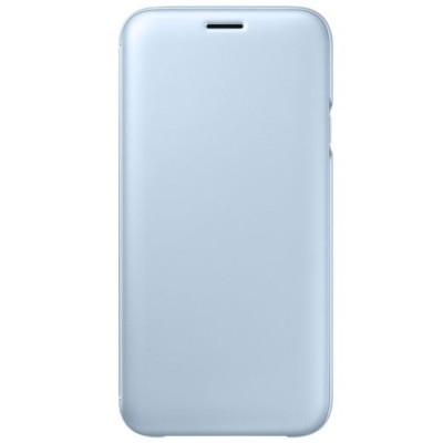 Samsung Galaxy J7 2017 (J730) oficiāls Wallet Cover atvērams gaiši zils ādas maciņš (maks) / Vacins.lv