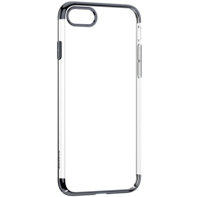 Apple iPhone 7 (iPhone 8) Baseus Glitter dzidrs (caurspīdīgs) melns plastmasas apvalks / Vacins.lv