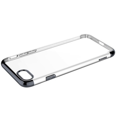 Apple iPhone 7 (iPhone 8) Baseus Glitter dzidrs (caurspīdīgs) melns plastmasas apvalks / Vacins.lv