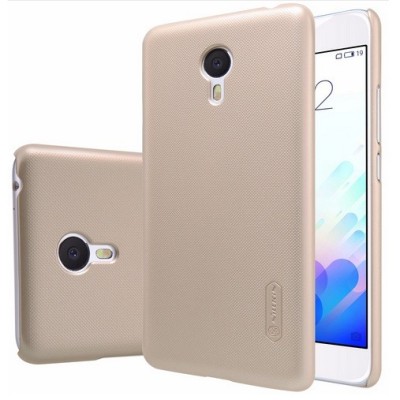 Meizu m3 note Nillkin Frosted Shield zelta plastmasas apvalks + ekrāna aizsargplēve / Vacins.lv