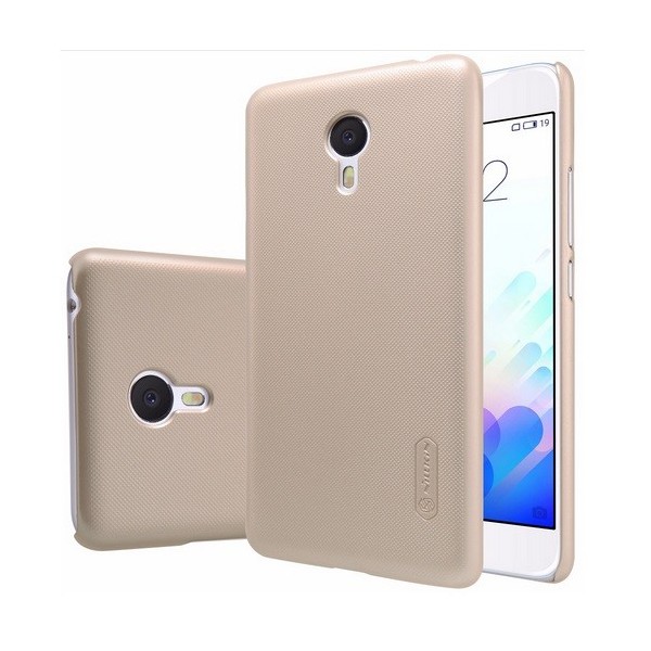 „Nillkin“ Frosted Shield apvalks - zelta + ekrāna aizsargplēve (m3 note)