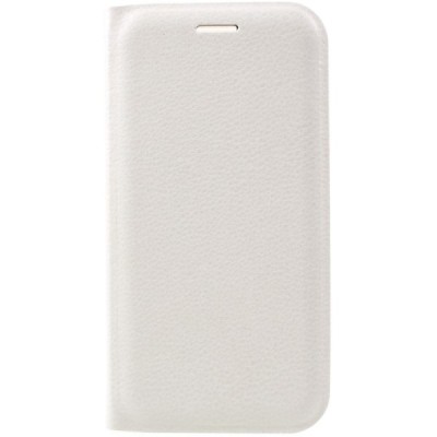 Samsung Galaxy A7 2017 (A720) balts atvēramais Flip Wallet ādas maciņš - maks / Vacins.lv