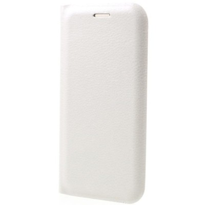 Samsung Galaxy A7 2017 (A720) balts atvēramais Flip Wallet ādas maciņš - maks / Vacins.lv