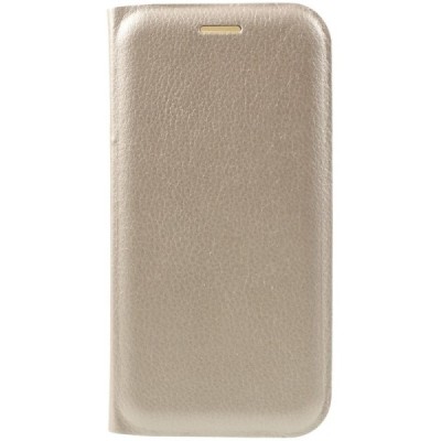 Samsung Galaxy A7 2017 (A720) auksinis odinis atverčiamas Flip Wallet dėklas - piniginė / Priedai.lt