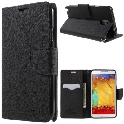 „Mercury“ Goospery Samsung Galaxy Note 3 (N9005, N9002, N9000) juodas odinis dėklas / Priedai.lt