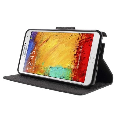 „Mercury“ Goospery Samsung Galaxy Note 3 (N9005, N9002, N9000) juodas odinis dėklas / Priedai.lt