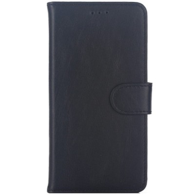 Samsung Galaxy A7 2017 (A720) atvēramais ādas melns retro maciņš (maks) / Vacins.lv