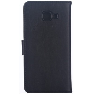 Samsung Galaxy A7 2017 (A720) atvēramais ādas melns retro maciņš (maks) / Vacins.lv