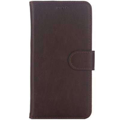 Samsung Galaxy A7 2017 (A720) atvēramais ādas tumši brūns retro maciņš (maks) / Vacins.lv