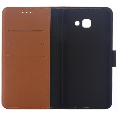 Samsung Galaxy A7 2017 (A720) atvēramais ādas gaiši brūns retro maciņš (maks) / Vacins.lv