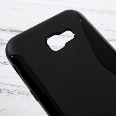 Samsung Galaxy A7 2017 (A720) „S-Line“ kieto silikono TPU juodas dėklas - nugarėlė / Priedai.lt