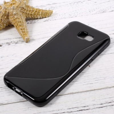 Samsung Galaxy A7 2017 (A720) „S-Line“ kieto silikono TPU juodas dėklas - nugarėlė / Priedai.lt
