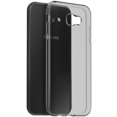 Samsung Galaxy A7 2017 (A720) kieto silikono TPU skaidrus, pilkas dėklas - nugarėlė / Priedai.lt