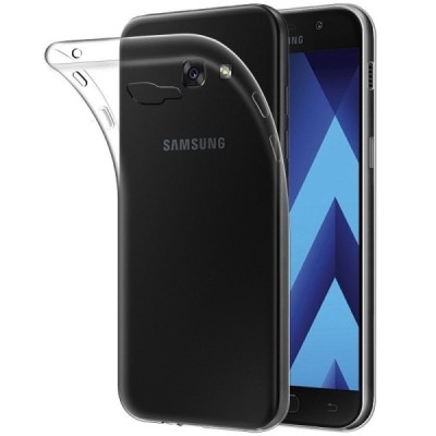 Samsung Galaxy A7 2017 (A720) dzidrs (caurspīdīgs) cieta silikona TPU pasaulē planākais apvalks / Vacins.lv