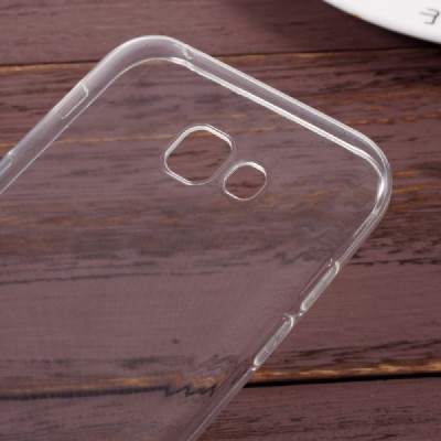 Samsung Galaxy A7 2017 (A720) dzidrs (caurspīdīgs) cieta silikona TPU pasaulē planākais apvalks / Vacins.lv
