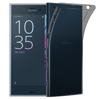 Sony Xperia XZ (Xperia XZs) (caurspīdīgs) cieta silikona TPU pasaulē planākais apvalks pelēks / Vacins.lv