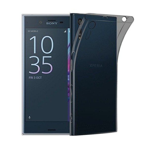 Planākais TPU dzidrs apvalks - pelēks (Xperia XZ / XZs)