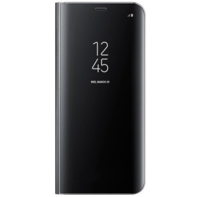 Samsung Galaxy S8+ (G955) originalus Clear View Standing Cover atverčiamas juodas dėklas / Priedai.lt