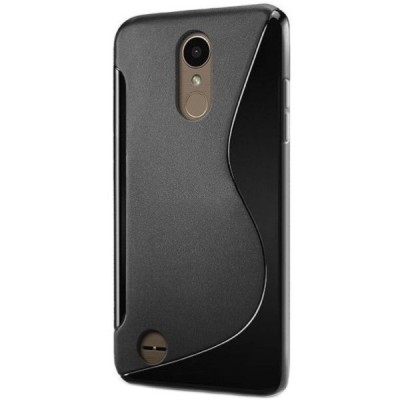 LG K8 2017 (X240, M200N) „S-Line“ cieta silikona (TPU) melns apvalks / vacins.lv