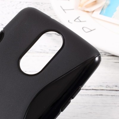 LG K8 2017 (X240, M200N) „S-Line“ cieta silikona (TPU) melns apvalks / vacins.lv