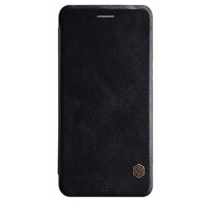 Prabangus „Nillkin“ Qin serijos juodas odinis atverčiamas OnePlus 5 (OnePlus Five) dėklas / Priedai.lt