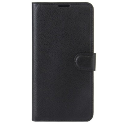 Nokia 5 atverčiamas juodas odinis dėklas, knygutė - piniginė / Priedai.lt