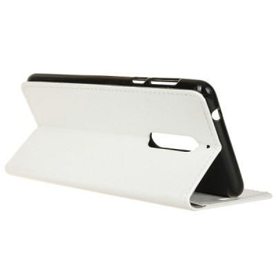 Nokia 5 atvēramais ādas balts maciņš, grāmata (maks) / Vacins.lv