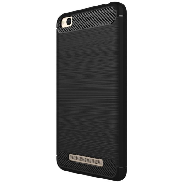„Carbon“ cieta silikona (TPU) apvalks - melns (Redmi 4A)