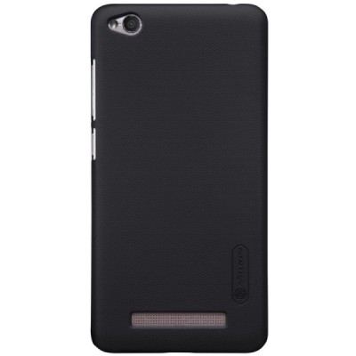 Xiaomi Redmi 4A Nillkin Frosted Shield melns plastmasas apvalks + ekrāna aizsargplēve / Vacins.lv