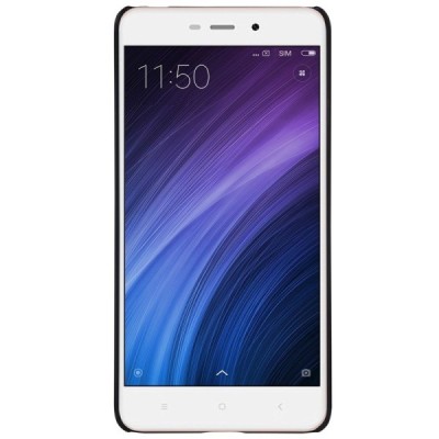 Xiaomi Redmi 4A Nillkin Frosted Shield melns plastmasas apvalks + ekrāna aizsargplēve / Vacins.lv