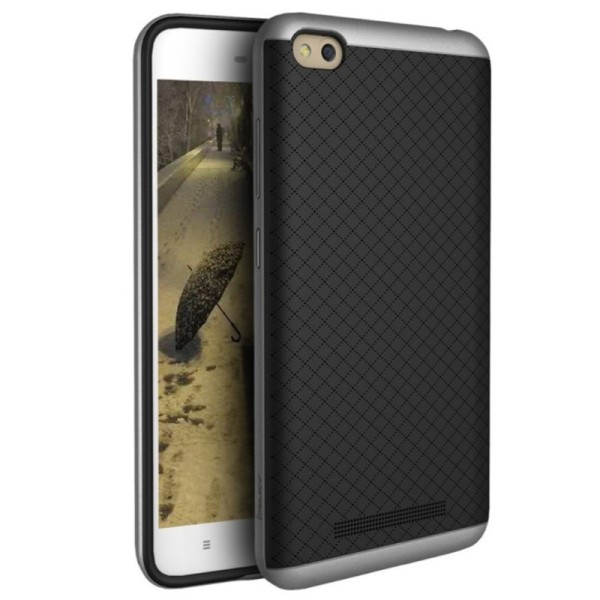 „IPAKY“ cieta silikona (TPU) apvalks - melns / peleks (Redmi 4A)