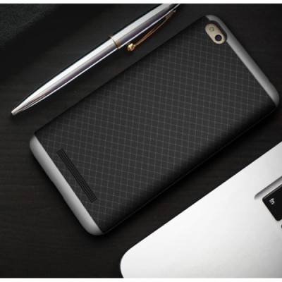 Xiaomi Redmi 4A „IPAKY“ cieta silikona (TPU) melns apvalks (apmales - pelekā krāsā) / Vacins.lv