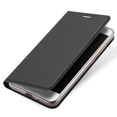 Xiaomi Redmi 4A „Dux Ducis“ Skin sērijas melns ādas atvērams maciņš / Vacins.lv