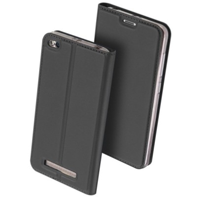 Xiaomi Redmi 4A „Dux Ducis“ Skin sērijas melns ādas atvērams maciņš / Vacins.lv