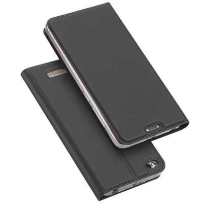 Xiaomi Redmi 4A „Dux Ducis“ Skin sērijas melns ādas atvērams maciņš / Vacins.lv