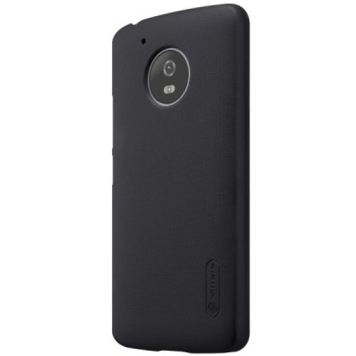 Motorola Moto G 5rd (5 Gen) Nillkin Frosted Shield melns plastmasas apvalks + ekrāna aizsargplēve / Vacins.lv