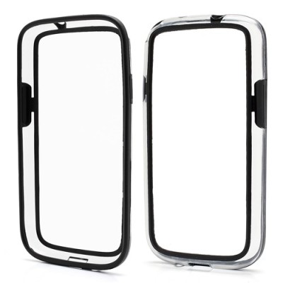 „RoSH“ skaidrus, juodas Samsung Galaxy S4 rėmelis (bamperis, kraštų apvadas) / Priedai.lt