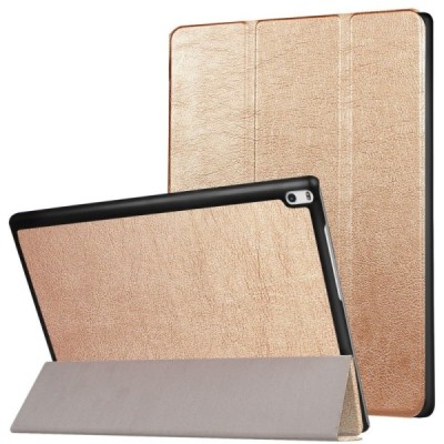 Lenovo Lenovo Tab410 Plus (TB-X704F) atvēramais zelta maciņš / Vacins.lv