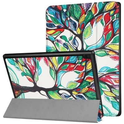 Lenovo Tab410 Plus (TB-X704F) atvēramais krāsains, balts maciņš / Vacins.lv