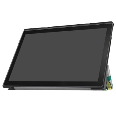 Lenovo Tab410 Plus (TB-X704F) atverčiamas spalvotas, baltas odinis dėklas - knygutė / Priedai.lt