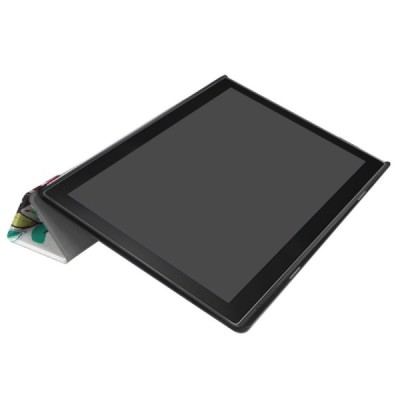 Lenovo Tab410 Plus (TB-X704F) atverčiamas spalvotas, baltas odinis dėklas - knygutė / Priedai.lt